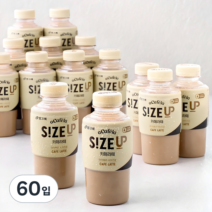 아카페라 사이즈업 카페라떼, 350ml, 60입