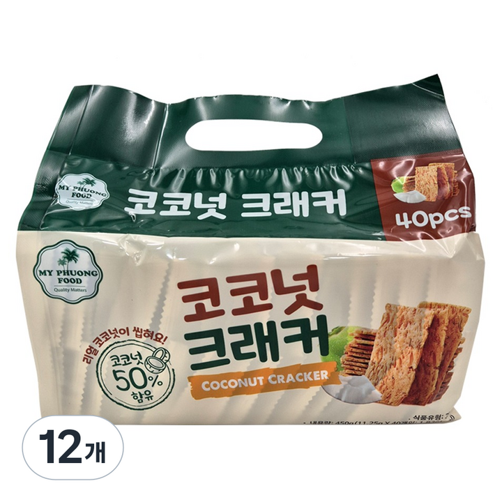 이멕스무역 코코넛 크래커, 450g, 12개