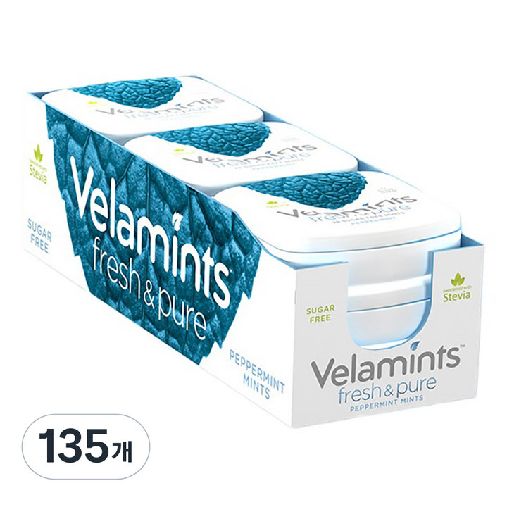 벨라민츠 프레쉬 퓨어 무설탕 페퍼민트 캔디, 20g, 135개