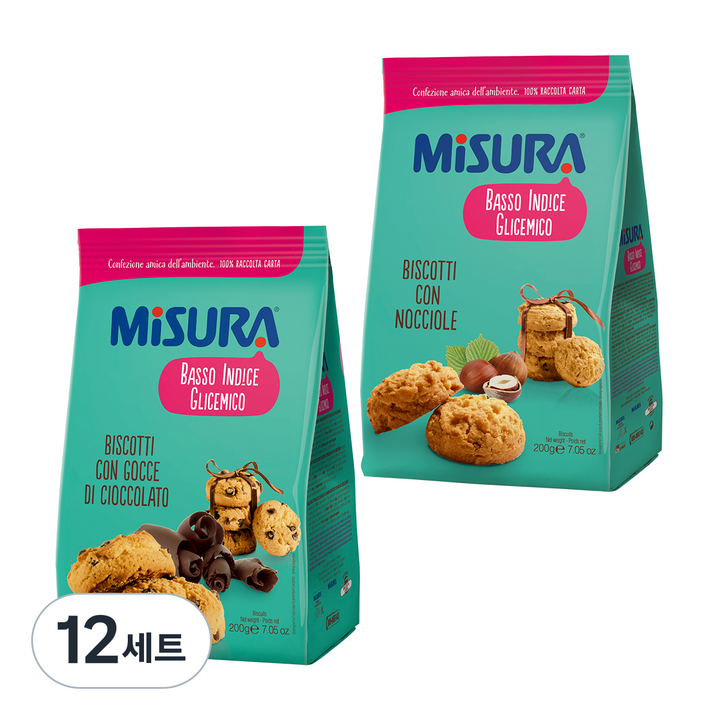 미주라 초코칩쿠키 200g + 노춀라쿠키 200g, 400g, 12세트