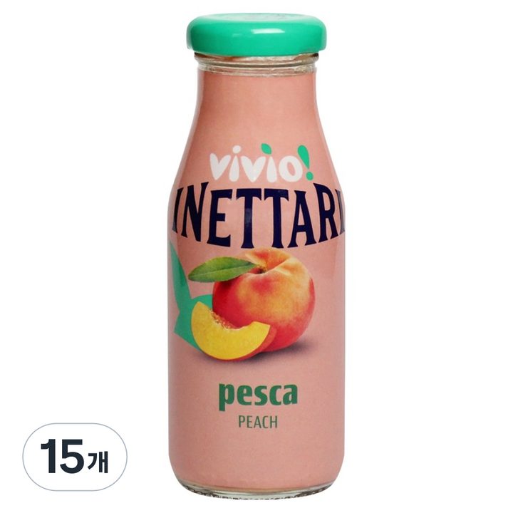 Polara 비비오 이네타리 페스카 복숭아 음료, 15개, 200ml