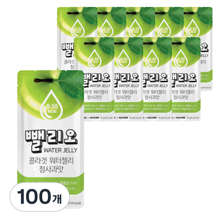 뺄리오 콜라겟 워터젤리 청사과맛, 120g, 100개