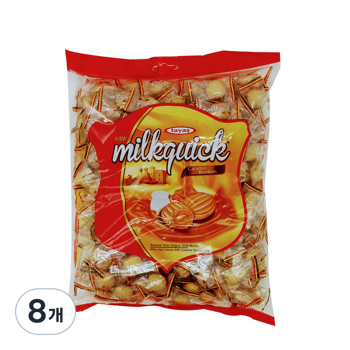 밀크퀵 캬라멜 봉봉 캔디, 1kg, 8개