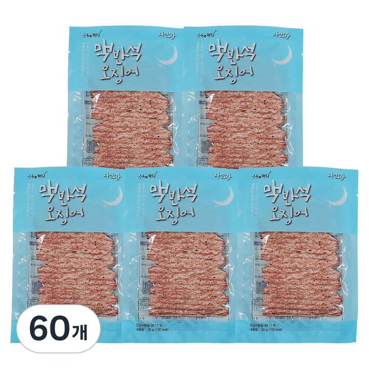 더먹다 자연오감 맥반석오징어, 60개, 30g