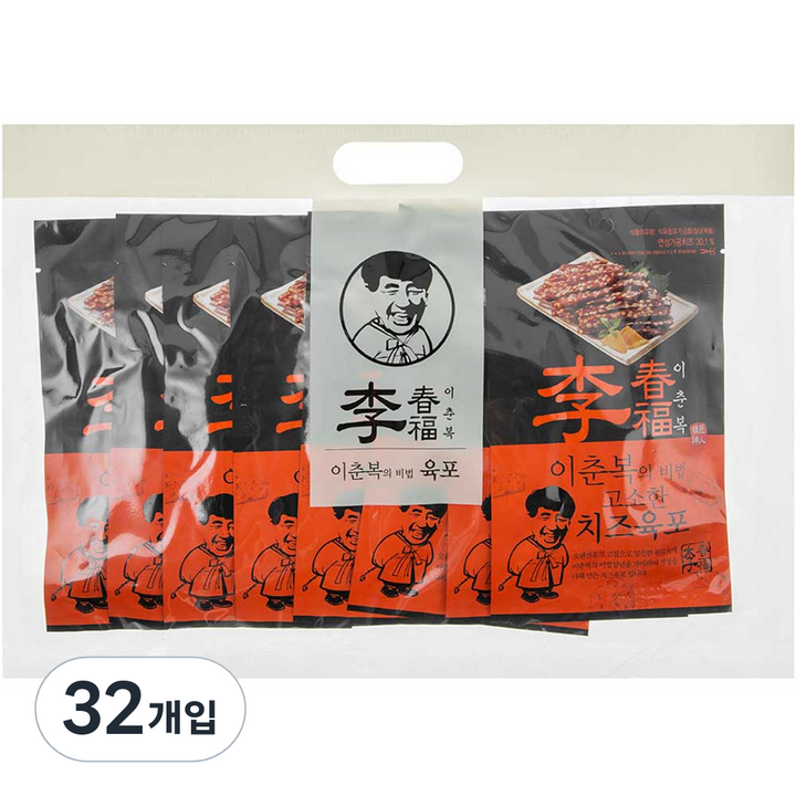 이춘복육포 비법 고소한 치즈육포, 30g, 32개