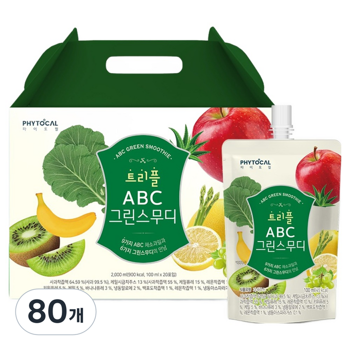 파이토컬 트리플 ABC 그린스무디, 80개, 100ml