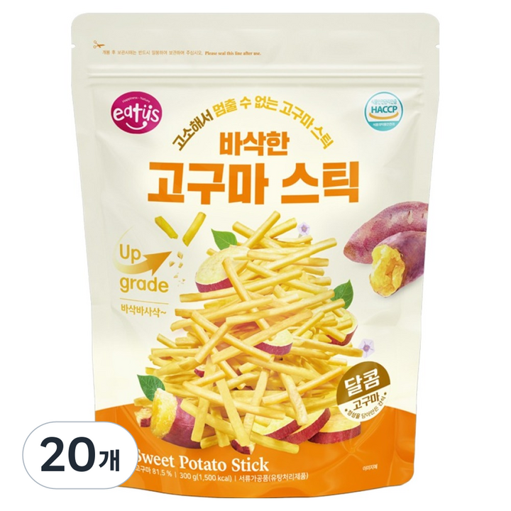 이더스 바삭한 고구마스틱, 20개, 300g