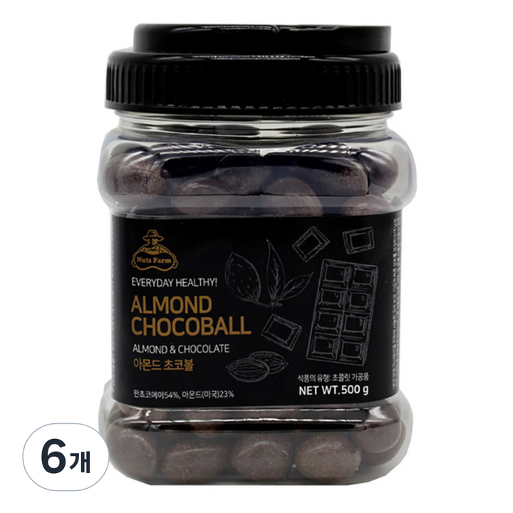 넛츠팜 아몬드 초코볼, 500g, 6개