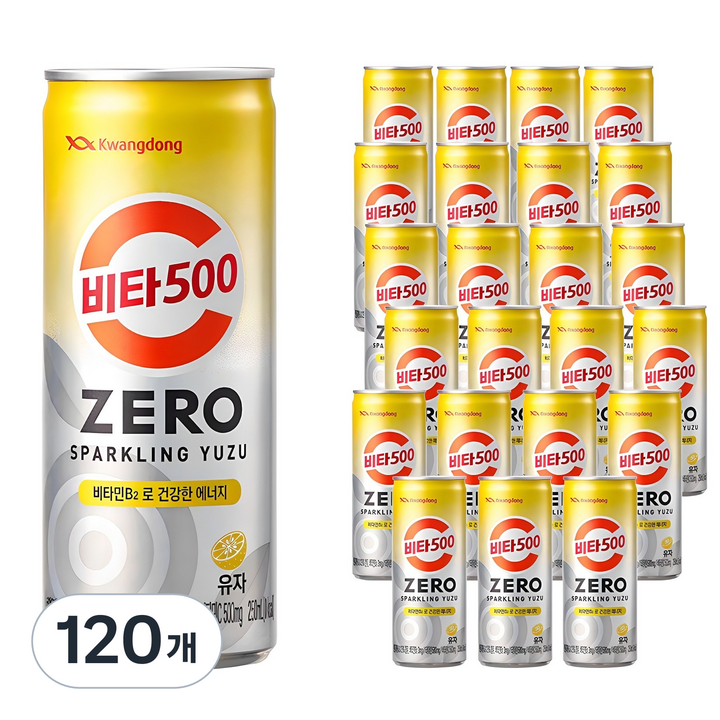 비타500 제로 스파클링 유자, 250ml, 120개
