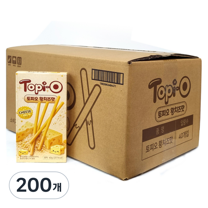토피오 황치즈맛, 200개, 40g