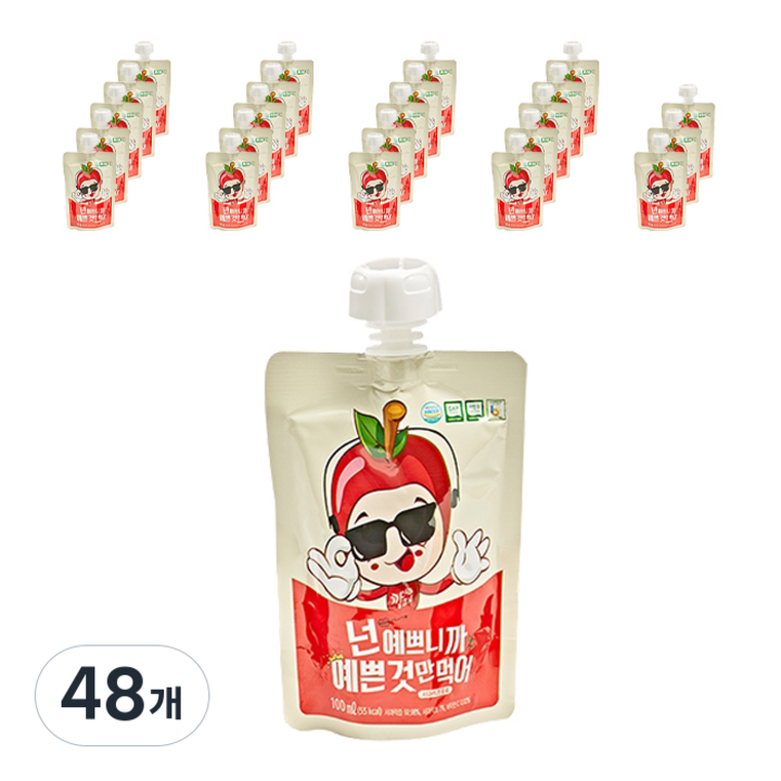 사과깡패 사과식초주스 스파우트, 100ml, 48개