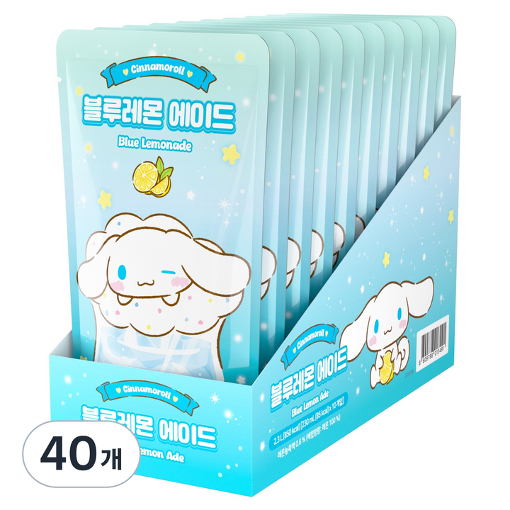 쟈뎅 시나모롤 블루레몬 에이드, 230ml, 40개