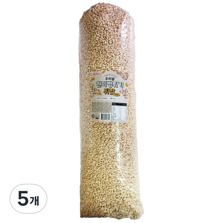 스위트영 우리쌀 현미뻥튀기 튀밥, 1.5kg, 5개