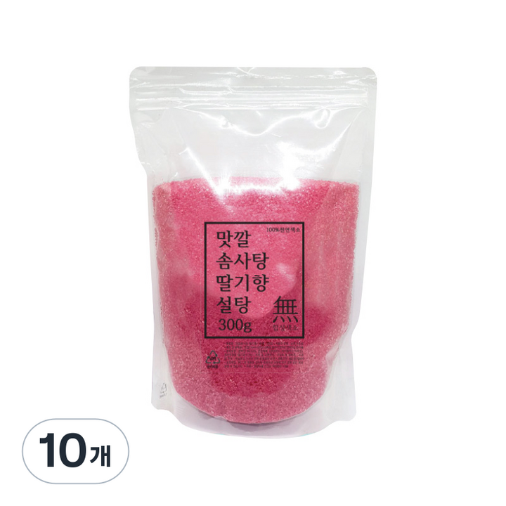 맛깔 솜사탕 딸기향 설탕, 300g, 10개