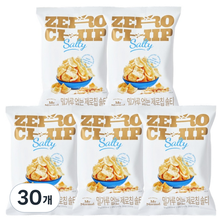 마이노멀 밀가루 없는 제로칩 솔티, 30개, 55g