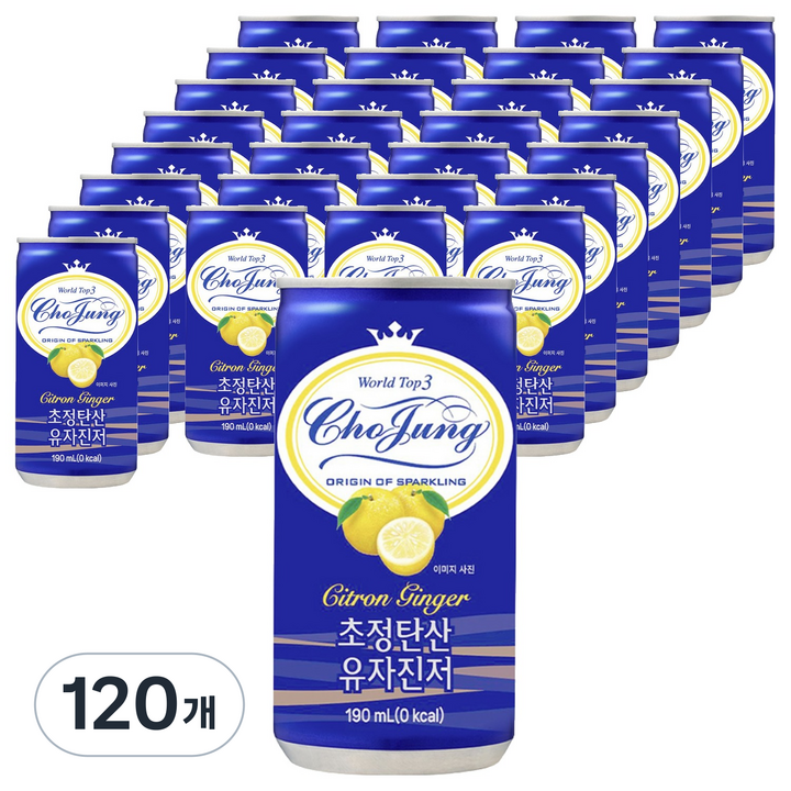 초정탄산수 유자진저 탄산수, 190ml, 120개