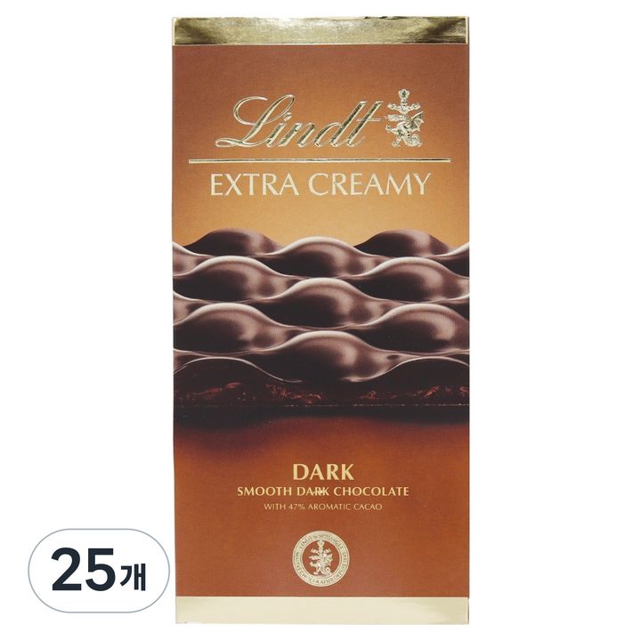 린트 엑스트라 크리미 다크 초콜릿, 80g, 25개