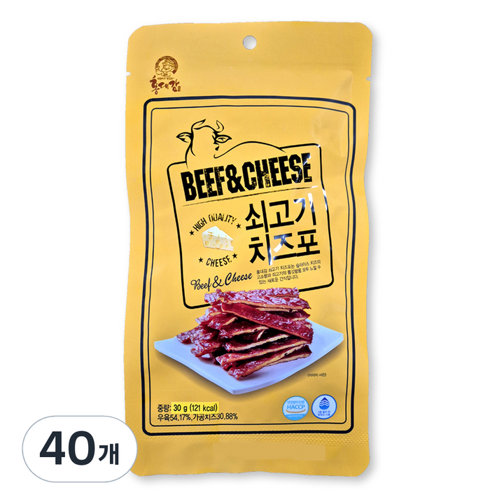 홍대감 쇠고기 치즈포, 30g, 40개