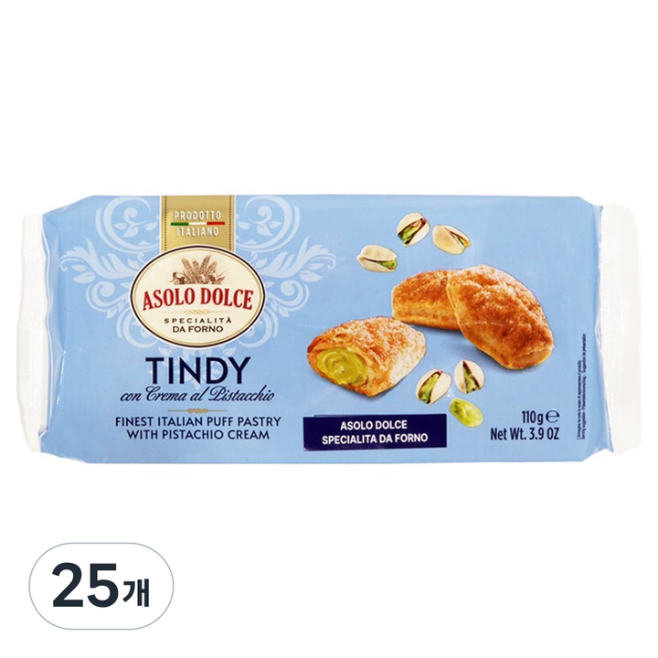 아쏠로돌체 틴디 피스타치오크림, 110g, 25개