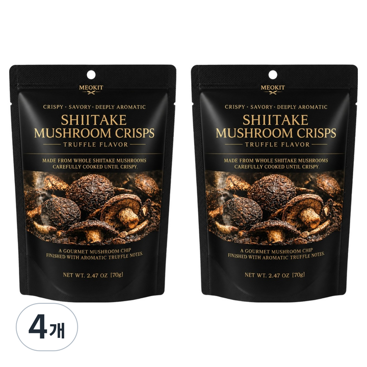 먹잇 트러플 표고버섯 과자, 4개, 70g