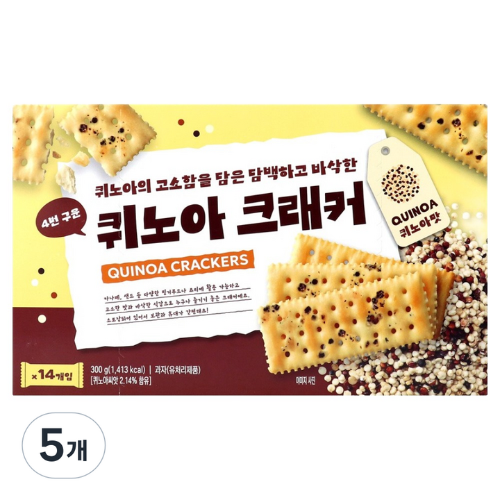 퀴노아 크래커, 300g, 5개