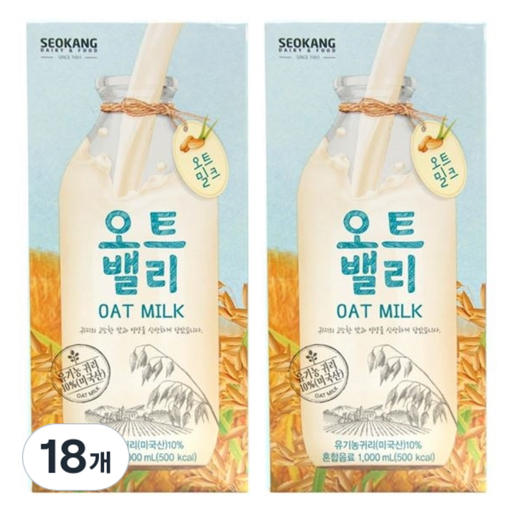 오모패밀리 서강유업 우유, 1L, 18개