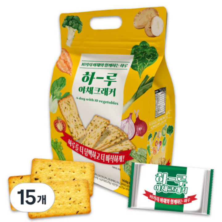 에스투 하루 야채 크래커, 480g, 15개