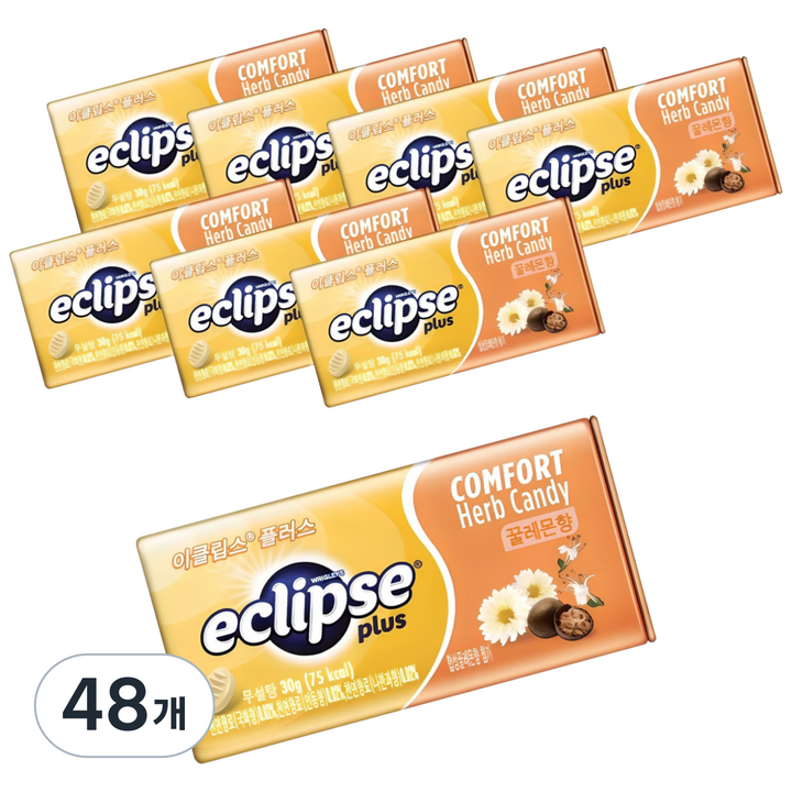 이클립스 플러스 허브캔디 꿀레몬향, 30g, 48개