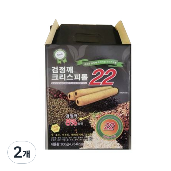 non gmo 검정깨 크리스피롤22 선물세트, 800g, 2개