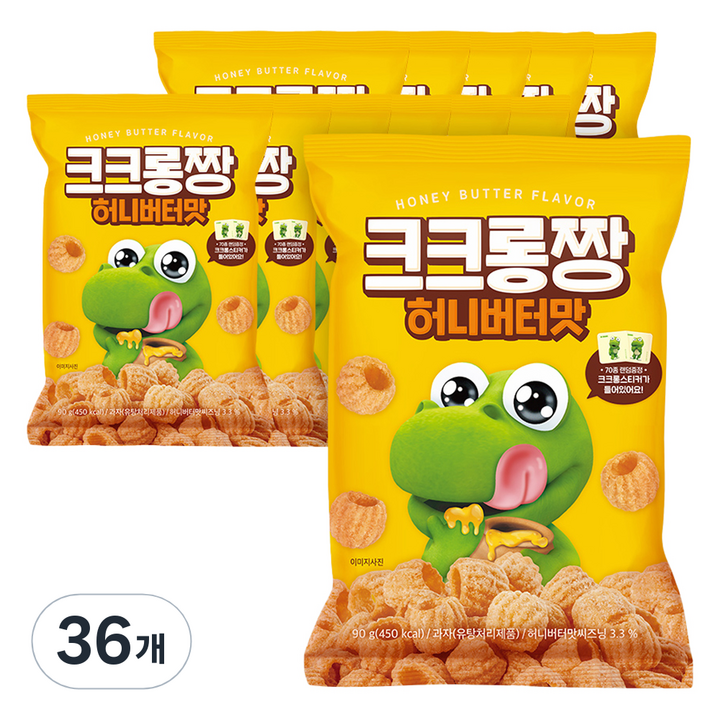 어니스트에프엔비 크크롱짱 허니버터맛, 36개, 90g