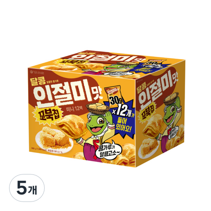 꼬북칩 미니 달콤한 콩가루 인절미맛, 5개, 360g