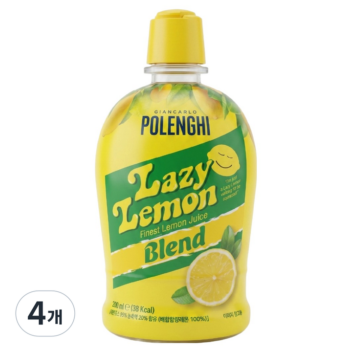 폴렌기 레이지 레몬주스 블렌드, 4개, 200ml