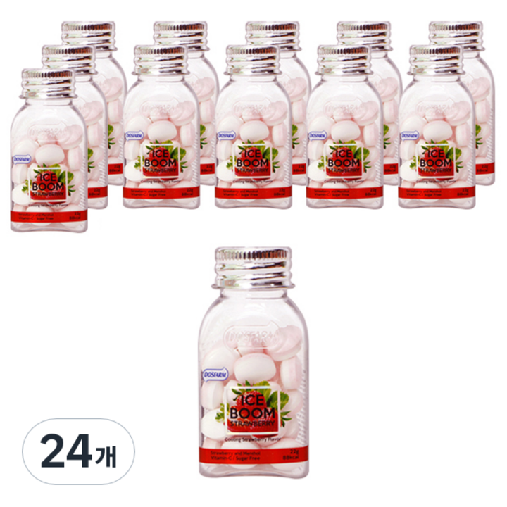 도스팜 아이스붐 딸기향 캔디, 22g, 24개