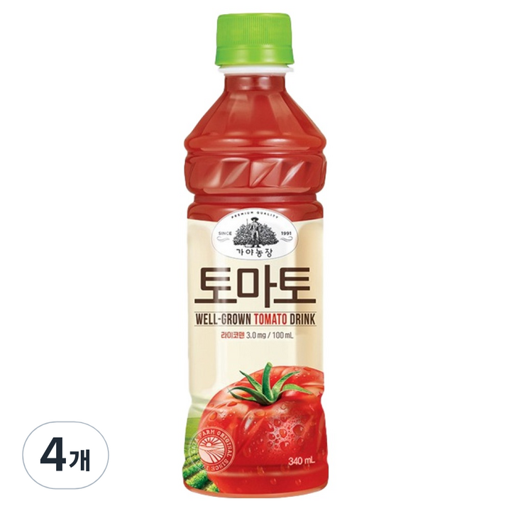 가야농장 토마토, 340ml, 4개