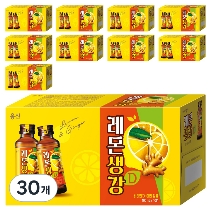 웅진 레몬생강D 음료, 300개, 100ml