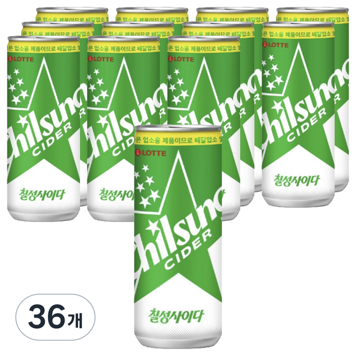 칠성사이다 업소용, 245ml, 36개