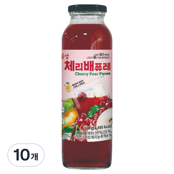 꽃샘 체리 배퓨레, 600g, 10개