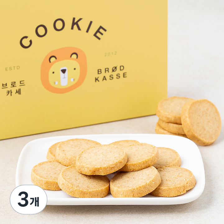 브로드카세 샤브레 통밀 쿠키, 180g, 1개입, 3개