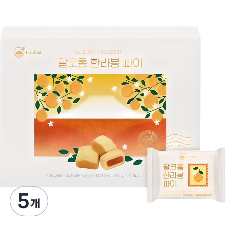더제주 달코롬 한라봉 파이 14p + 쇼핑백, 420g, 5개