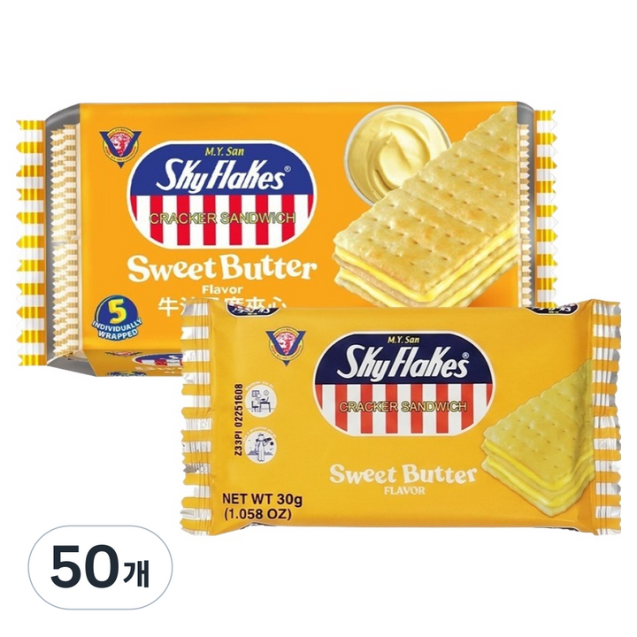 스카이플레이크 크래커 샌드 버터향, 150g, 50개