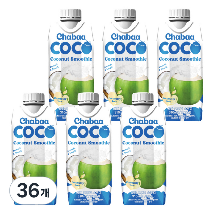 차바 코코넛스무디, 36개, 310ml