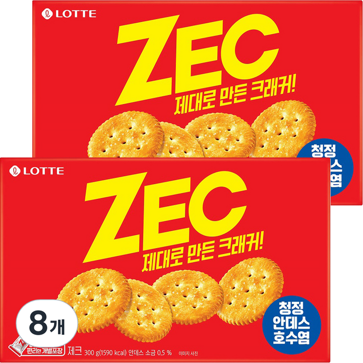 롯데웰푸드 제크 오리지널, 300g, 8개