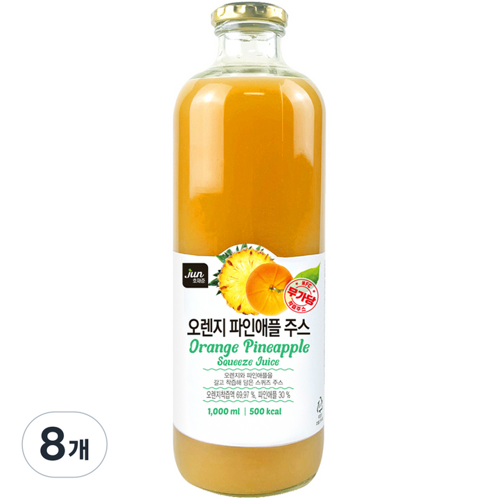 호재준 오렌지 파인애플 주스, 1L, 8개