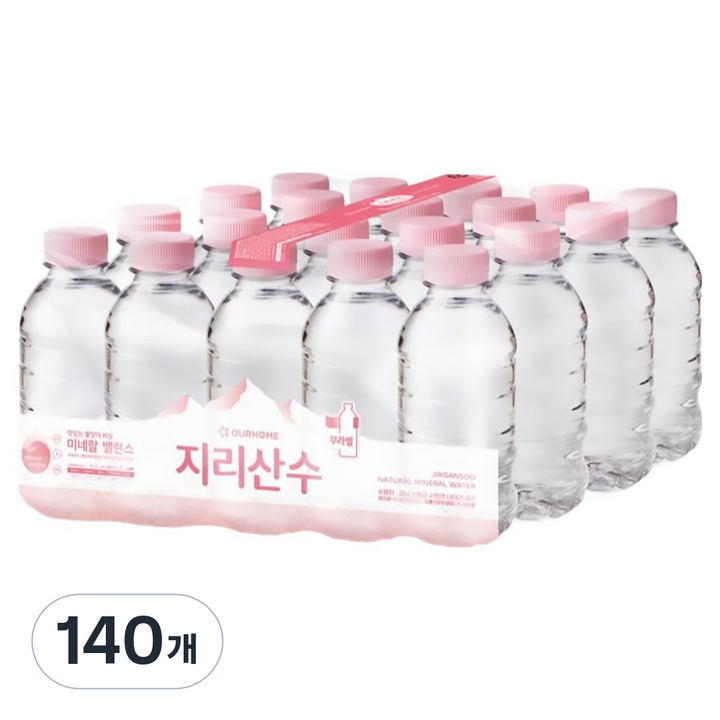 지리산수 무라벨, 330ml, 140개