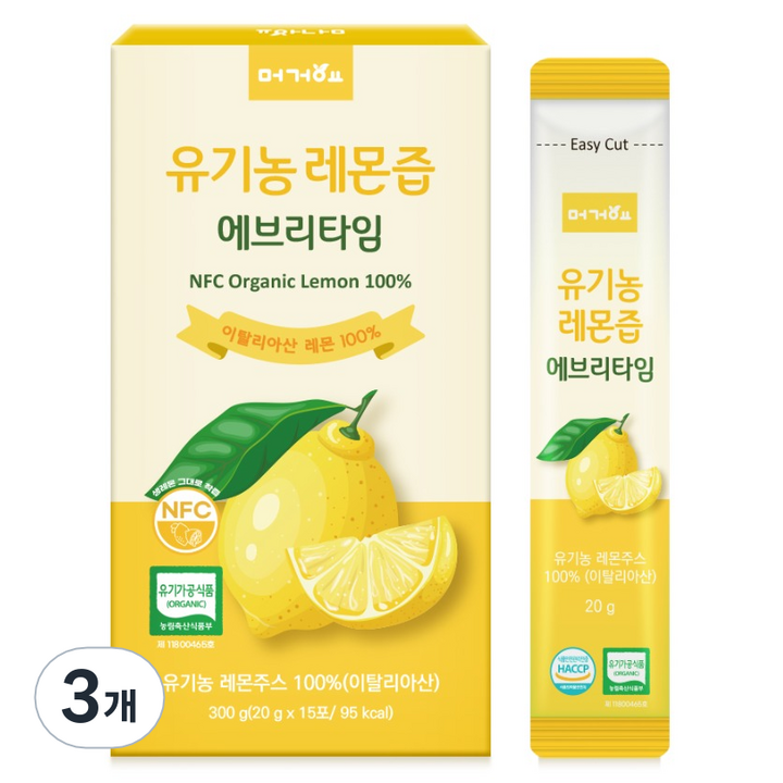 머거요 NFC착즙 레몬즙 에브리타임, 300g, 3개