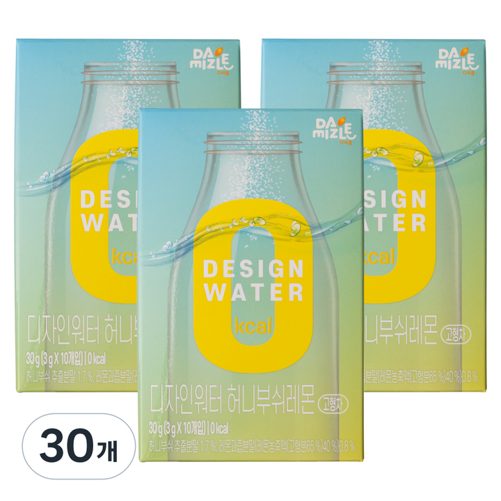 다미즐 제로칼로리 디자인워터 허니부쉬레몬, 30g, 30개