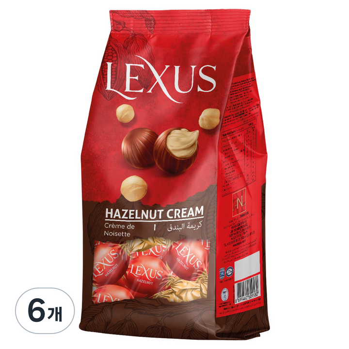 렉서스 헤이즐넛 크림 초콜릿, 800g, 6개