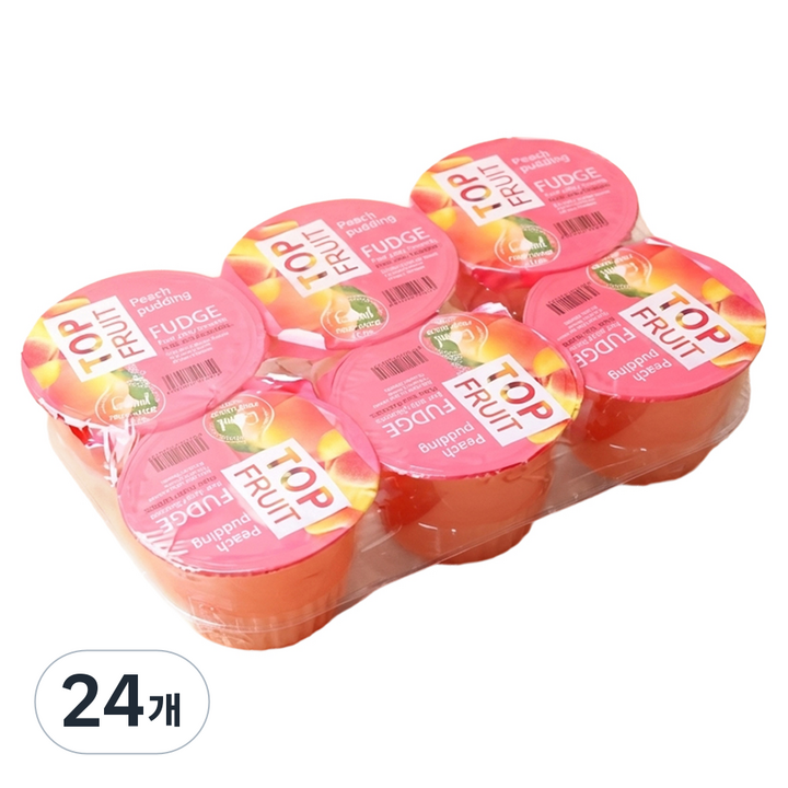 탑플룻 복숭아 푸딩 6p, 690g, 24개