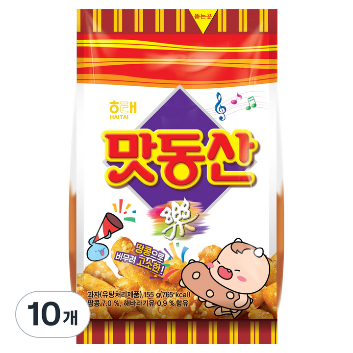 해태제과 맛동산, 155g, 10개