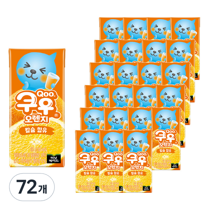 미닛메이드 쿠우 오렌지, 195ml, 72개